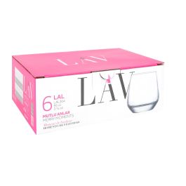 Lav Set 6 Vasos Chupito 95 cc 5x6x6 cm (12 Cajas)