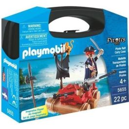 Playmobil PL5655 Maleta Pirata de Juguete para Niños, Set de Aventura con Cañón y Proyectiles, 22 Piezas, A partir de 4 años