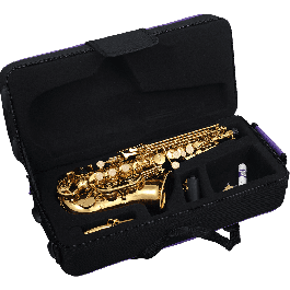 SML Sc620 Saxofón Soprano Curvado Lacado Sib con Accesorios BG para Estudiantes y Profesionales