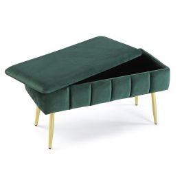 Versa Pie de Cama Sogno Verde 37.5x42x79.5 cm Versa Pie de Cama Sogno Verde 37.5x42x79.5 cm
