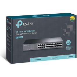 TP-Link TL-SF1024D Switch Fast Ethernet No Administrado 24 Puertos 1U Montaje en Rack Negro
