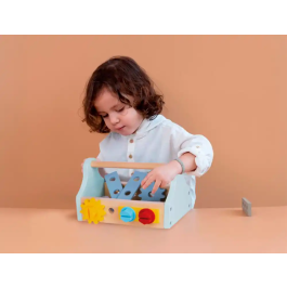 Imaginovo Maletín de Herramientas Infantil de Madera para +3 Años, 18 Piezas, 21.4x13.2x11cm