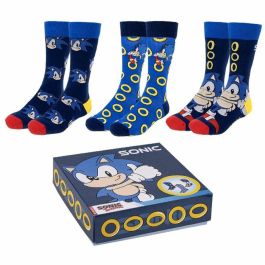 Calcetines pack 3 piezas sonic en caja (talla 40/46) Calcetines pack 3 piezas sonic en caja (talla 40/46)