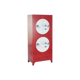 DKD Home Decor Armario Oriental Rojo de Madera de Abeto y MDF, 186.2 x 85.5 x 50.5 cm Precio: 553.59000037. SKU: B1HPQVN65K