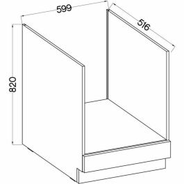 Mueble bajo para horno empotrado con encimera - Gris mate - L 60 x P 51,6 x H 85 cm - LASSEN Mueble bajo para horno empotrado con encimera - Gris mate - L 60 x P 51,6 x H 85 cm - LASSEN