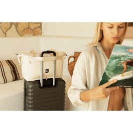 Numada Bolsa de Avión Beige 25 - 35 l con Bolsillo Portátil y Zapatero Resistente al Agua
