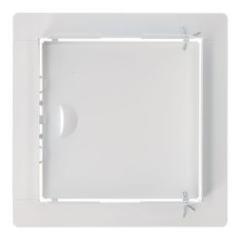 Edm Tapa de Registro Cuadrada Empotrable 15x15cm Blanca Acero Inoxidable