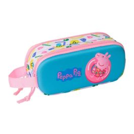 Bolso Escolar Portatodo Safta Doble 3D Mochilas 3D Peppa Pig 80x210x60 mm