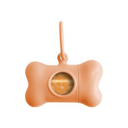 United Pets Bon Ton Classic Dispensador de Bolsas para Heces Naranja con 10 Bolsas Recambiables Resistentes y Biodegradables 8x4.2x5 cm