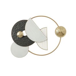 DKD Home Decor Decoración de Pared Moderna Abstracta de Metal - Colores Dorado, Blanco y Gris oscuro - 70.5 x 59 x 6 cm Precio: 39.88999982. SKU: S3043071