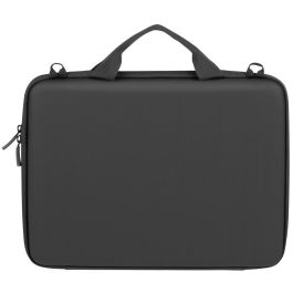 Rivacase 5116 - Funda Antishock rígida para Portátil/Chromebook/MacBook 11.6"-14" Negro, Asa y Correa Hombro
