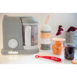 BEABA Babycook Solo 4-en-1 Procesador de Alimentos para Bebés - Gris