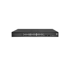 Level one GES-2126 Switch Gigabit Smart Lite 26 Puertos, 24 RJ45 + 2 SFP, VLAN 802.1Q, QoS, Eficiencia Energética