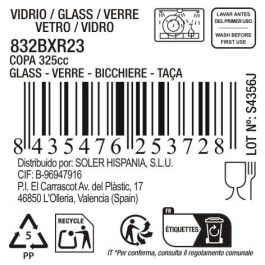 La Mediterranea Copa Festo Luster 325 cc ø8.7 x 17 cm (36 Unidades)
