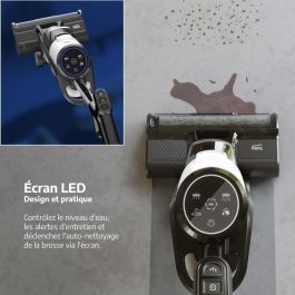 Beko VCW70340W Aspirador Mopa 3 en 1, Opción Vapor 1400W, 300W, 2 Depósitos, Pantalla LED, Blanco y Negro