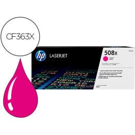 HP CF363X Cartucho de Tóner Original LaserJet 508X Magenta de Alta Capacidad, Rendimiento 9500 Páginas Precio: 360.49999964. SKU: S8409827