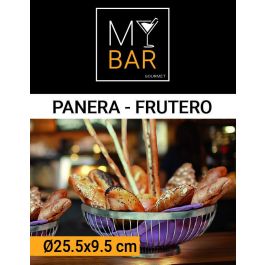 Panera Frutero Cromada 25.5 x 9.5 cm My Bar (12 Unidades) Panera Frutero Cromada 25.5 x 9.5 cm My Bar (12 Unidades)