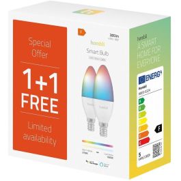 Hombli Bombilla Inteligente 4.5W E14 RGB CCT - Pack Promoción 1+1
