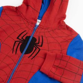 Sudadera con capucha cotton brushed cremallera spiderman 5 años