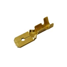 Terminal faston macho 2,8 mm acero dorado bolsa 100 unidades