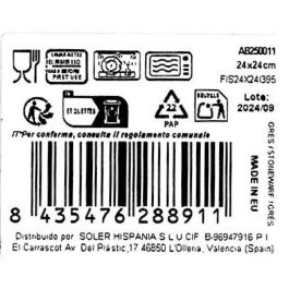 Plato Llano Albus 24x24 cm Elite Brillo - Inde (6 Unidades) Plato Llano Albus 24x24 cm Elite Brillo - Inde (6 Unidades)