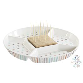 DKD Home Decor Aperitivo Urban Casablanca 2022 Multicolor Natural Gres Bambú 23.5 x 3 x 23.5 cm Precio: 10.50000006. SKU: S3041107