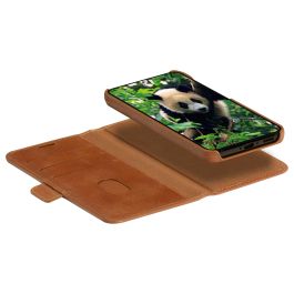dbramante1928 Lynge - Flip-Hülle für Mobiltelefon für Samsung Galaxy S23 - Funda tipo Folio de Cuero Ecológico Vollnarbenleder Marrón Claro con Cierre Magnético y Carga Inalámbrica