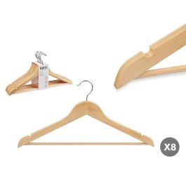 Set 8 Perchas de Madera Natural Kipit 43.5x23x10 cm (8 Unidades) Precio: 44.68999964. SKU: B15APRN4EK