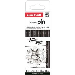 Uniball Rotulador Calibrado PIN para Dibujo Profesional y Artístico, Tinta Negra Resistente al Agua, Set de 5 Unidades: 0.1, 0.2, 0.7, Brush y Chisel 3 Precio: 9.78999989. SKU: B1238X7DCV