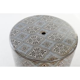 DKD Home Decor Mesita Auxiliar Arabe Beige Azul 32.5 x 42 x 32.5 cm