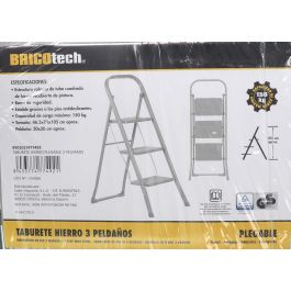 Taburete Plegable de Hierro 3 Peldaños - Bricotech (2 Unidades) Taburete Plegable de Hierro 3 Peldaños - Bricotech (2 Unidades)