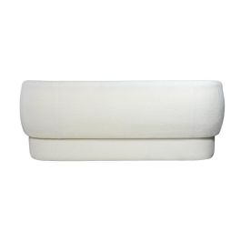DKD Home Decor Sofá Moderno Poliéster Blanco 193x80x73 cm Altura Asiento 50 cm