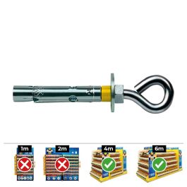 Celo Din da Anclaje de aro dynabolt zincado ø8 x 45 mm Caja 100 unidades Precio: 42.50000007. SKU: S7909205