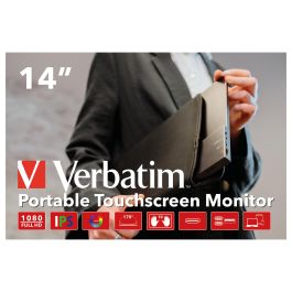 Verbatim PMT-14 Monitor Portátil Táctil 14" Full HD IPS USB-C Negro