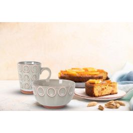 La Mediterranea Mug Almudena 200 cc Gris - 7.5 cm Ancho x 8.5 cm Alto x 11 cm Largo (36 Unidades)