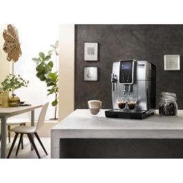 De'Longhi ECAM 350.35.SB Cafetera Superautomática Dinamica, Pantalla Táctil Gráfica, 4 Recetas de Café, Granos 300g, Plata