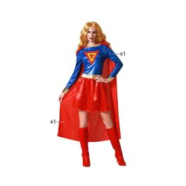 Disfraz de Superheroe Cómic para Mujer Adulto en Color Azul, Talla XL. Incluye Capa y Vestido, perfecto para Fiestas de Carnaval. Disfraz de Superheroe Cómic para Mujer Adulto en Color Azul, Talla XL. Incluye Capa y Vestido, perfecto para Fiestas de Carnaval.