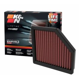K&N 33-3174 KN33-3174 Filtro de Aire Lavable Reutilizable - Aumenta Potencia y Torque, Garantía Millón de Millas