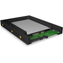 ICY BOX IB-2538STS Convertidor para Disco Duro/SSD SATA de 2.5" a Bahía de 3.5" SATA, Negro, Carcasa Plástica Universal