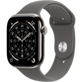 Apple Watch Series 11 GPS + Cellular 46 mm MFCW4ZRA Caja Titanio Natural Correa Deportiva Gris Piedra Talla S/M Precio: 972.49999968. SKU: B1KMRH7LPC