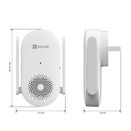 EZVIZ CS-CH1-R100-10AWFK CH1 Timbre Inalámbrico Wi-Fi Blanco con Luz de Indicación y Sonido Ajustable
