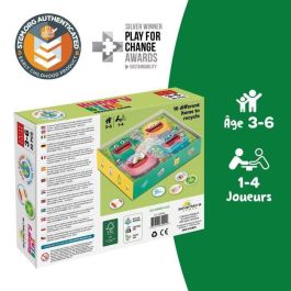 Adventerra GEO7640179640442 Juego Educativo Contenedores del Hambre para Aprender Clasificación Selectiva de Residuos por Colores