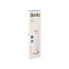 Portarrollos de Bambú Blanco Berilo 19x71x19 cm - Madera MDF y Metal (8 Unidades) Portarrollos de Bambú Blanco Berilo 19x71x19 cm - Madera MDF y Metal (8 Unidades)