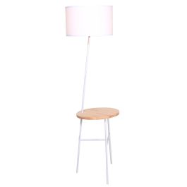 DKD Home Decor Lámpara Pie Scandi Blanco Marrón 65 x 152 x 40 cm