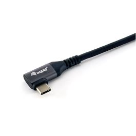 Equip Cable USB-C a USB-C 2.0 M/M Angular 90° PD 100W 5A 480Mbps 2m Negro