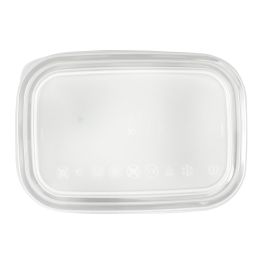 Duralex Fiambrera Rectangular 0.4L 15.5 cm x 11 cm x 4.5 cm Tapa Transparente (8 Unidades)