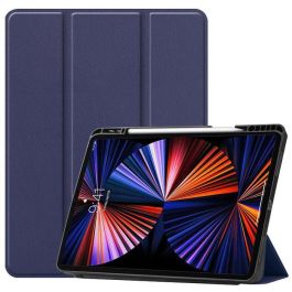 CoreParts Cover for iPad Pro 12.9" 2021 For iPad Pro 12.9" 5th Gen (2021) Tri-fold Caster TPU Cover Built-in S Pen Holder with Auto Wake Function - Dark Blue Precio: 19.49999942. SKU: B1FC5T3L62