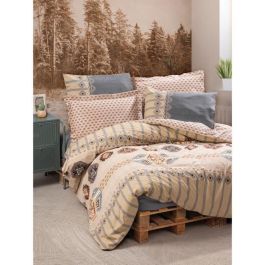Juego de cama - 1 funda nórdica 220x240 cm + 2 fundas de almohada 60x60 cm - 100% algodón - Beige Precio: 53.18192. SKU: B19XR5TXZ6