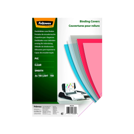 Fellowes Tapa de Encuadernacion Din A4 PVC 150 Micras Transparente Pack 100 Unidades