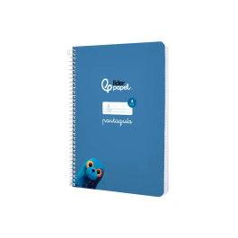 Liderpapel Cuaderno Espiral A5 Pautaguía Tapa Blanda 40 Hojas 75gr Cuadro Pautado 4mm Color Azul